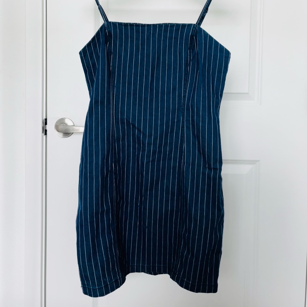 Denim, stretchy material , short dress!